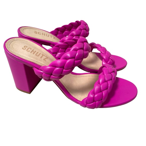 Schutz Myreh Mestico Pink Sandal Heels - Picture 3 of 8